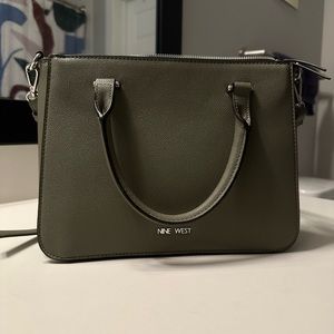 Nine West Olive Green crossbody with compartments